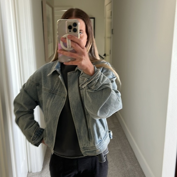 Pink Lily Slouchy Denim Jacket - Picture 3 of 5